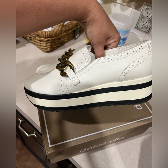 Dolce Vista white loafers in size 9 1/2 - Picture 5 of 5